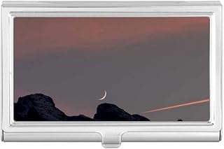 Moon Mountain Sky Business Card Holder Case Pocket Box Wallet