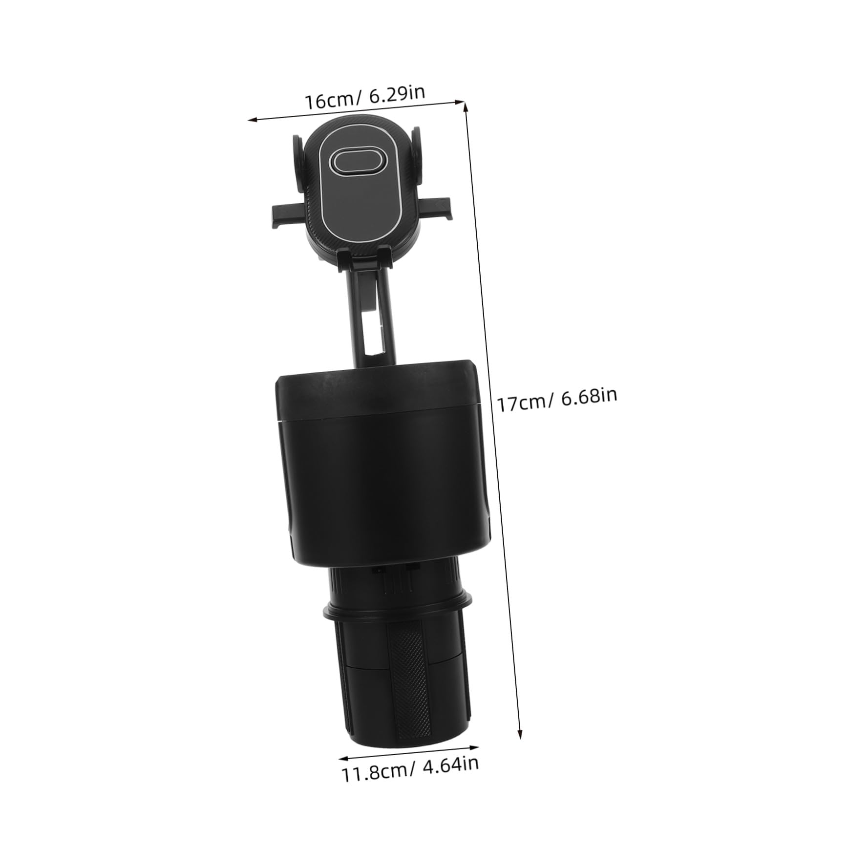 Supporto Auto per Cellulare e Portabicchieri Supporto Smartphone Organizza Bicchieri e Dispositivi Installazione Rapida Materiale Resistente