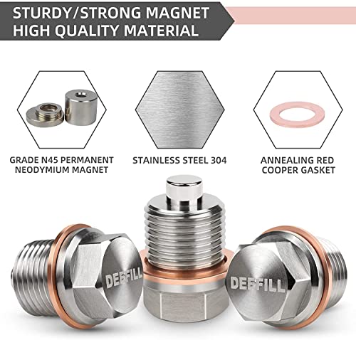 Deefill DFL-038 M18*1.5 Stainless Steel Magnetic Oil Drain Plug thumb #5