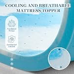 BedStory Memory Foam Mattress Topper Queen, 3 Inch Cooling Gel Foam Double Bed Topper for Pressure Relief, Ventilated Design Bed Topper in a Box, CertiPUR-US Certified, Medium Firm, Queen Size