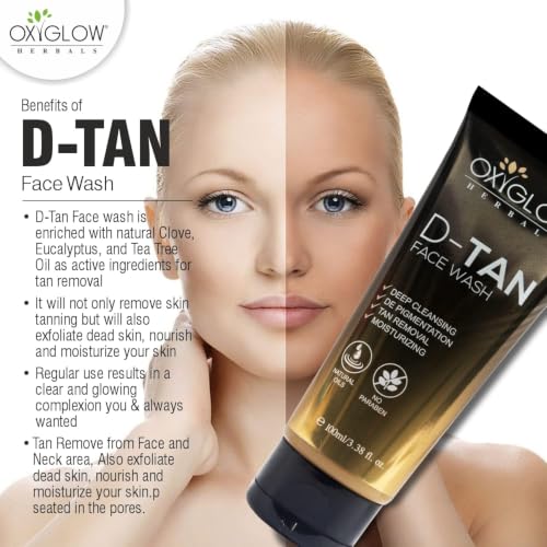 Image of OxyGlow Herbals D-Tan Face Wash 100g (Pack of 3) | Helps Removes Dirt | Brightening & Glowing Skin | Deep Cleansing | De-Pigmentation | Nourishes Skin | Skin Hydration | All Skin Type