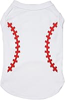 Vista 2 de Petitebella Camisa para perro cachorro con estampado de béisbol (Rojo, XXXL)