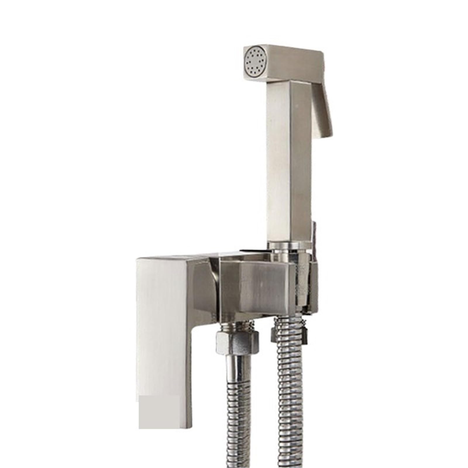 ZYCHSJXA Bathroom Black Bidet Faucet Shower Tap Cold Hot Water Mixer Crane Sprayer Head(Nickel)