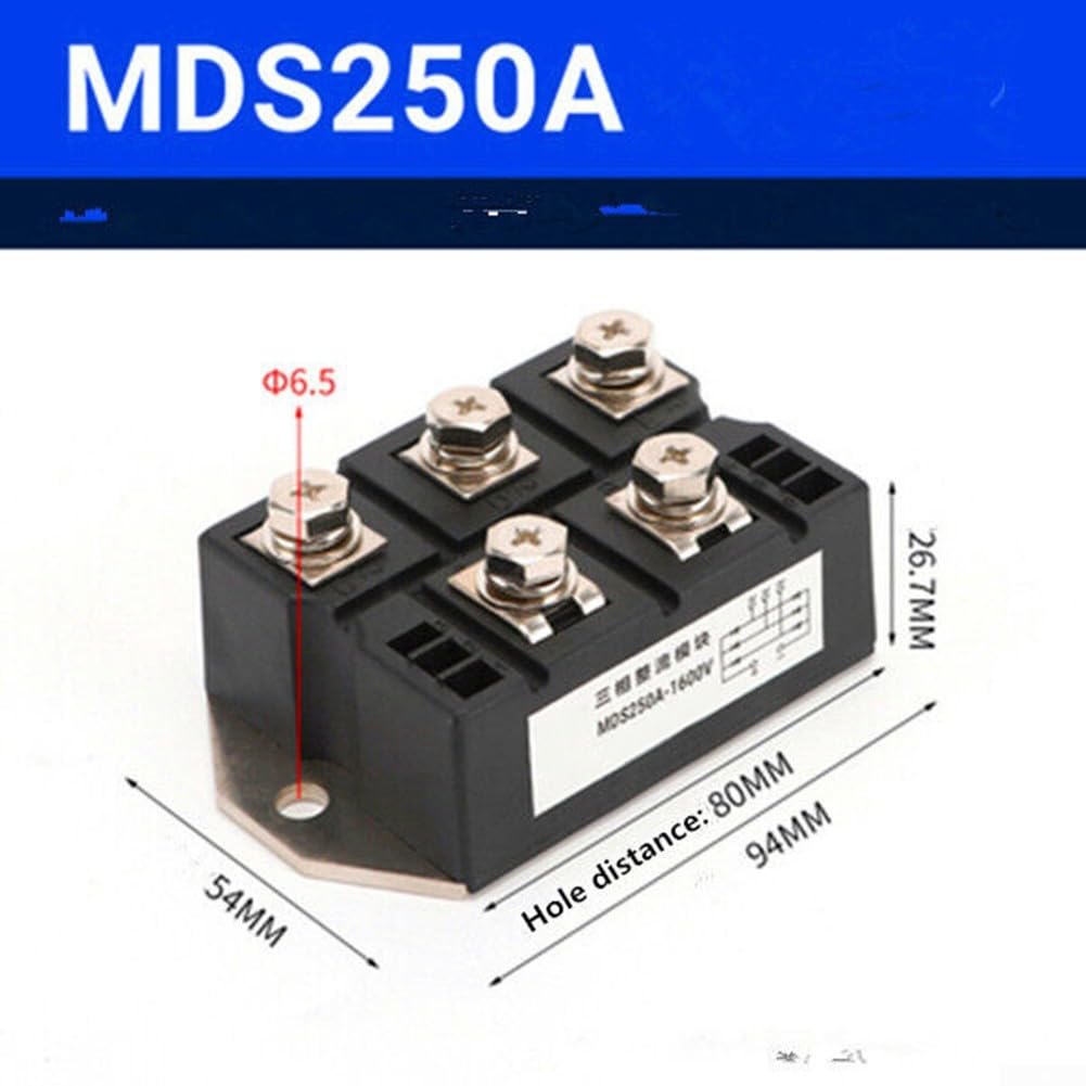 Raddrizzatore trifase Bridge MDS20A a MDS1200A 1600V per una maggiore sicurezza e prestazioni nei sistemi elettrici (MDS250A)