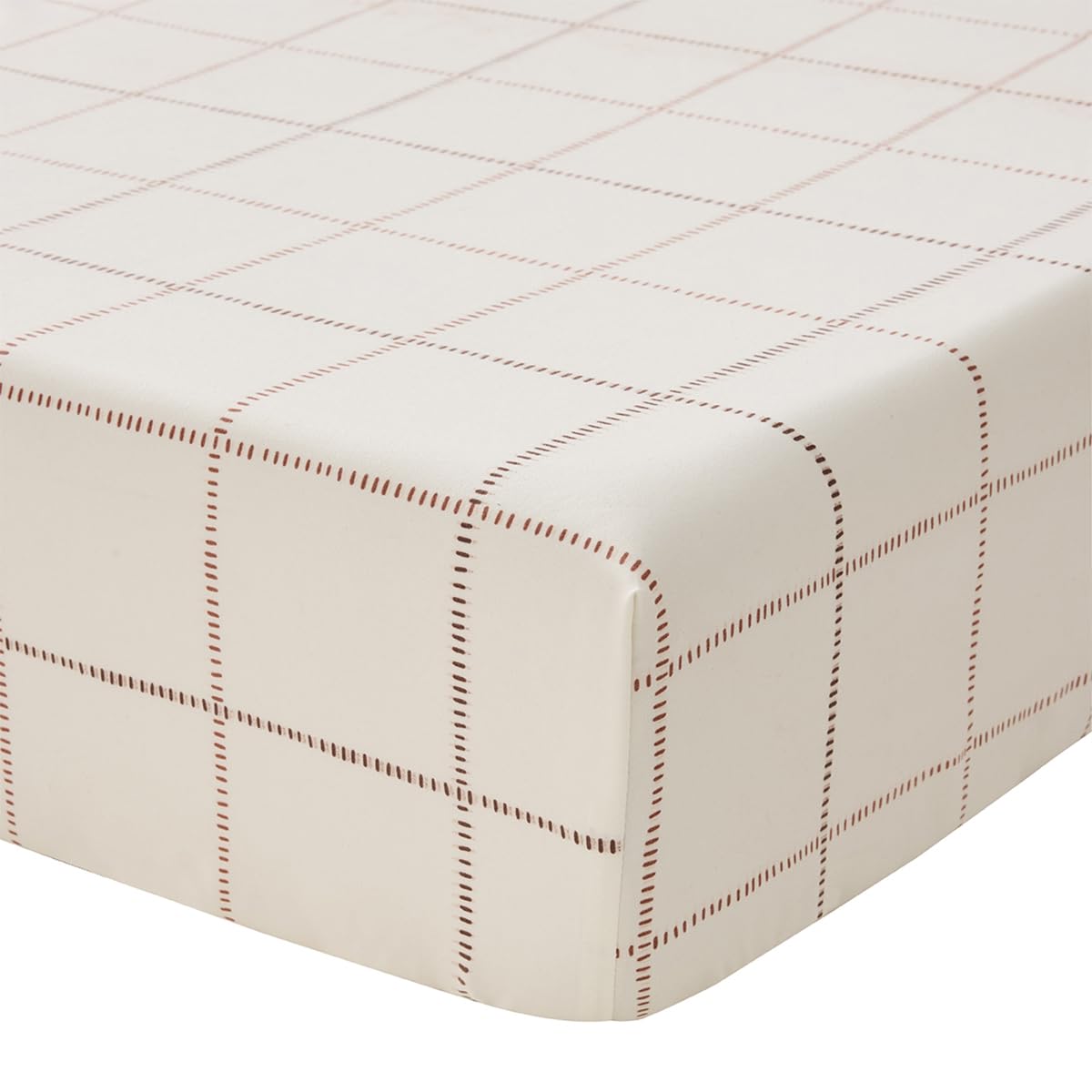 Drap housse Diego imprimé en polyester recyclé anti-plis pour grand lit