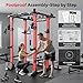 Sportsroyals All-in-One Power Cage and Cable Crossover, 1600lbs Home Gym Power Rack with Versatile Pulley System and Training Attachments