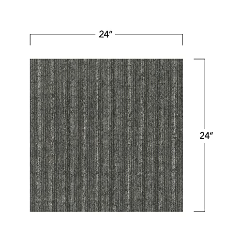 Image of Mohawk Basics 24 inch x 24 inch Berber (Loop pile), 0.09 inch Pile Height, Carpet Tile, PET Fiber, Grey Color, (24 Tiles), (96 sqft /carton)