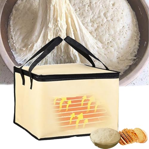 Fermentadora de masa (20L/30L/35L/50L), caja de fermentación, ajuste de 3 velocidades, con calentador y asa, reutilizable, calentamiento a baja temperatura para hacer pan,35L