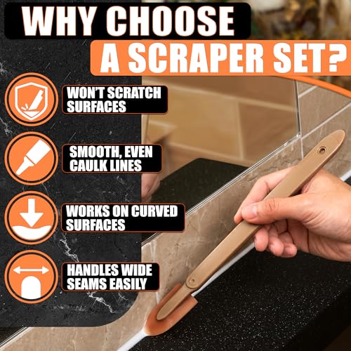 4-Piece Reusable Caulking Tool Kit