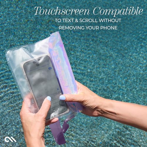 Image of Case-Mate Soap Bubble IP68 Waterproof Fanny Pack - Iridescent | Floating Waterproof Phone Case w /Triple Seal Protection, Adjustable Strap-Fits All Phones-Beach Cruise Ship Travel Essentials