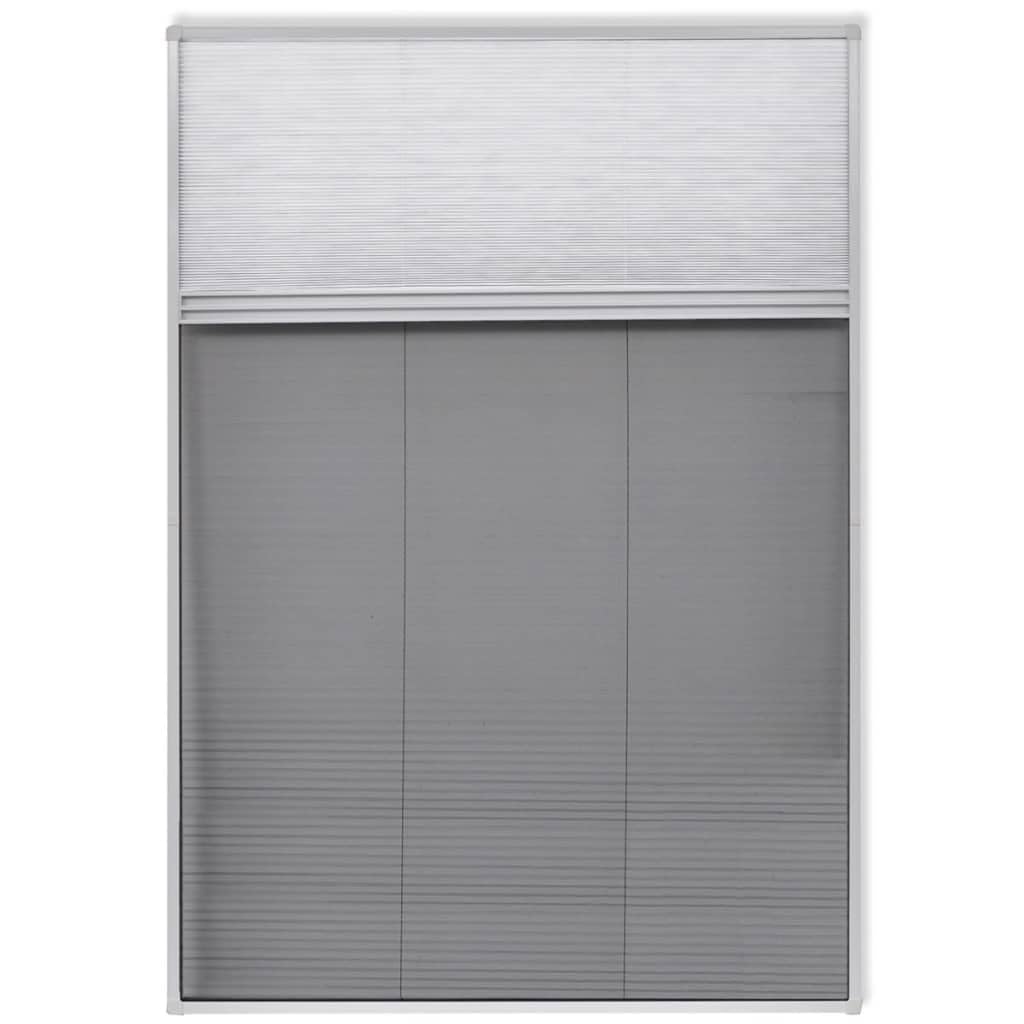 Moustiquaire Enroulable Alu pour Fenêtre de Toit, Store pour Fenêtre de Toit Plissée Aluminium 160x80 cm avec store occultant