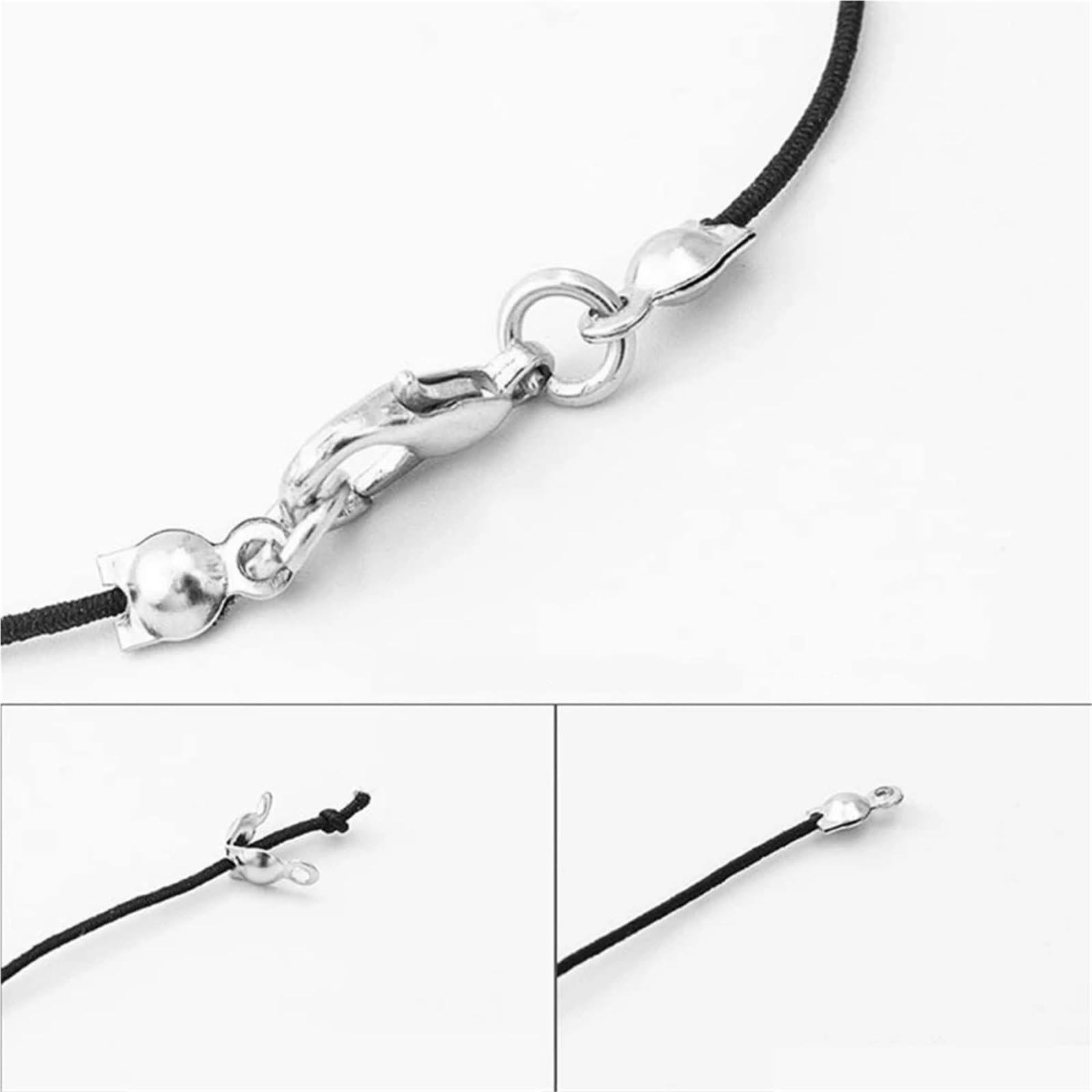 Quetschabdeckungen für Schmuckherstellung, 3000 Stück, goldfarben, Edelstahl, Quetschendspitzen, Knotenabdeckungen, Klappperlen für selbstgemachte Armbänder, Halsketten (A Gold 1,5 mm)
