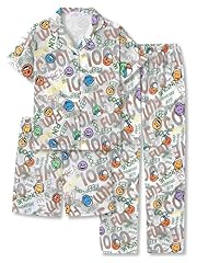 Grey Multi-colored Face-tee Shorts & Pants