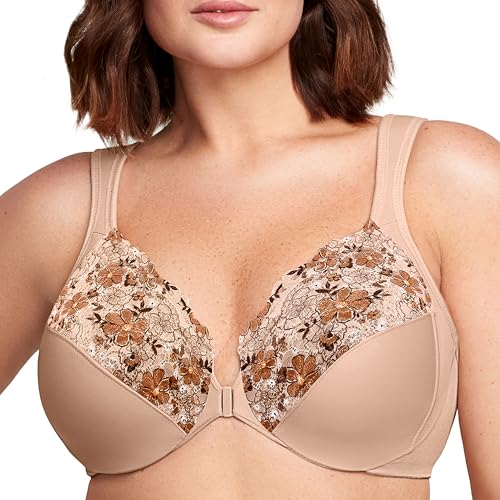 Image of Glamorise Full Figure Plus Size Wonderwire Front-Closure Bra Underwire #1245