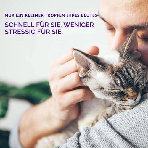 AlphaTrak 3, 8-teiliges Haustier-Blutzuckermessungs-Set für diabetische Katzen, Hunde und Pferde, All-in-One-Lösung für die Klinik oder zu Hause, mit digitalen Ergebnissen