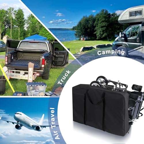 Explore Land Heavy Duty Chair Storage Bag for Folding Longue Zero Gravity Light Weight Transport Folding Rollator Walker (Black) by Explore Land - Image 6