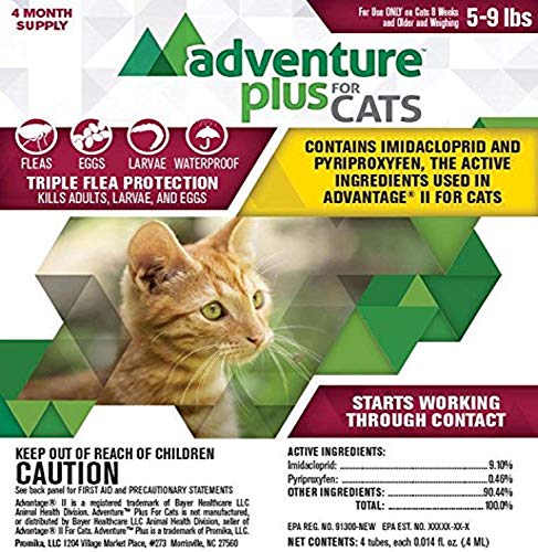 Adventure Plus for Cats 4pk 5-9lb