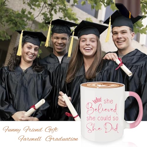 Taza de café cerámica para graduación 12 oz multicolor miniatura 7