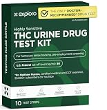Exploro THC Tests for Home - Marijuana Drug Test Kit (10 Pack), Weed Detox Testing Kit with 50 ng/ml Cutoff Level, Easy to Use