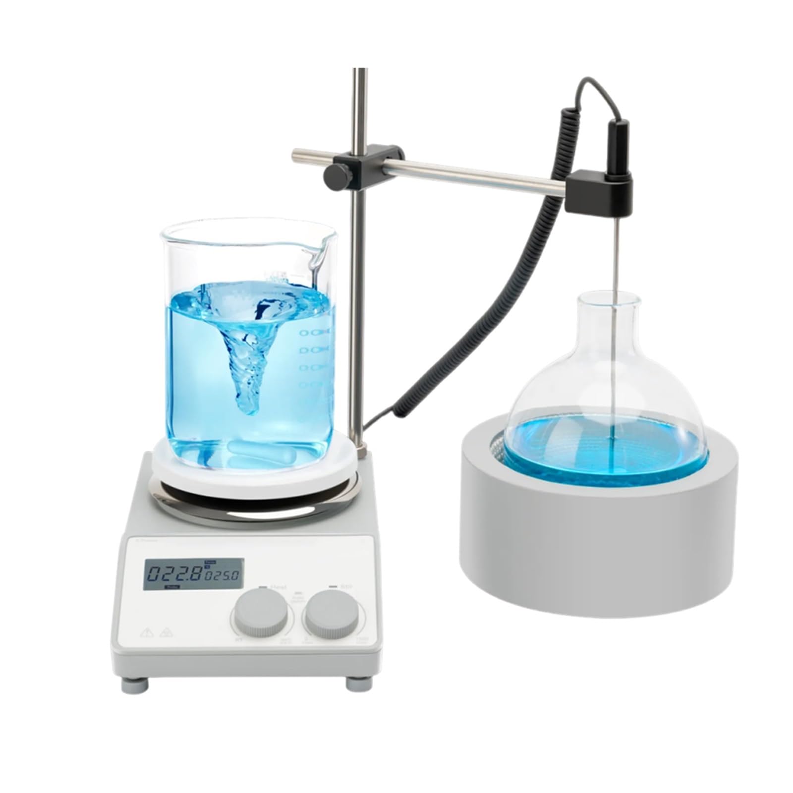 LNHHG Digital Hot Plate 100ml 250ml 500ml 1000ml Electric Heating Mantle Laboratory LCD Digital Magnetic Stirrer Hot Plate For Lab Use(MS-H280-B250)