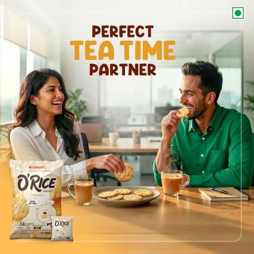 Image of ORION Rice Cracker |O'Rice Cracker |Premium Baked Korean Snack, 5 x 14pc pack |Weekly snack pack | Healthy Rice Cakes | Monthly snack box