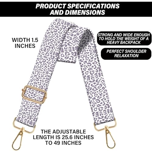 Image of Purse Strap Crossbody Shoulder Straps 1.5 inch Wide Replacement Adjustable for Women Girls Bag Aesthetic Cute