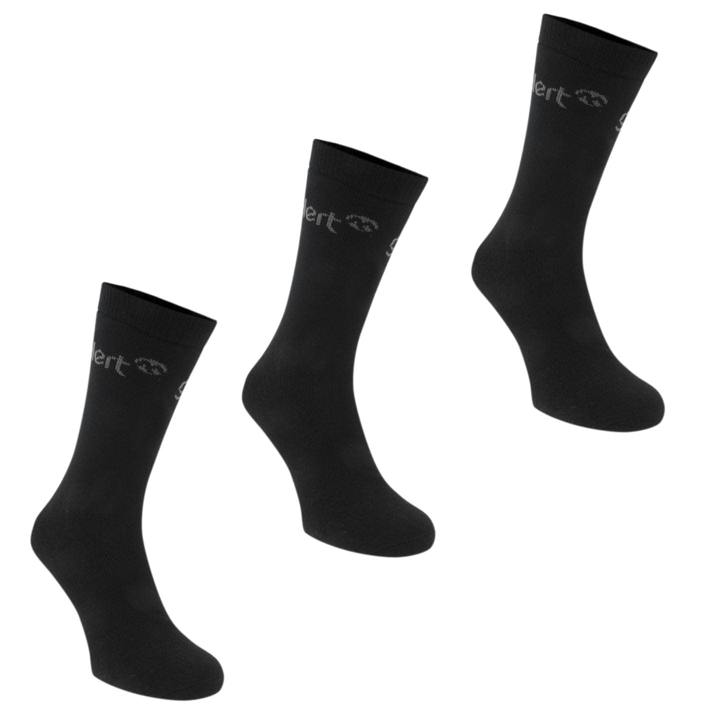 Gelert Womens Thermal Socks 3 Pack Lightweight Outdoor Stretch Black Ladies 4-8