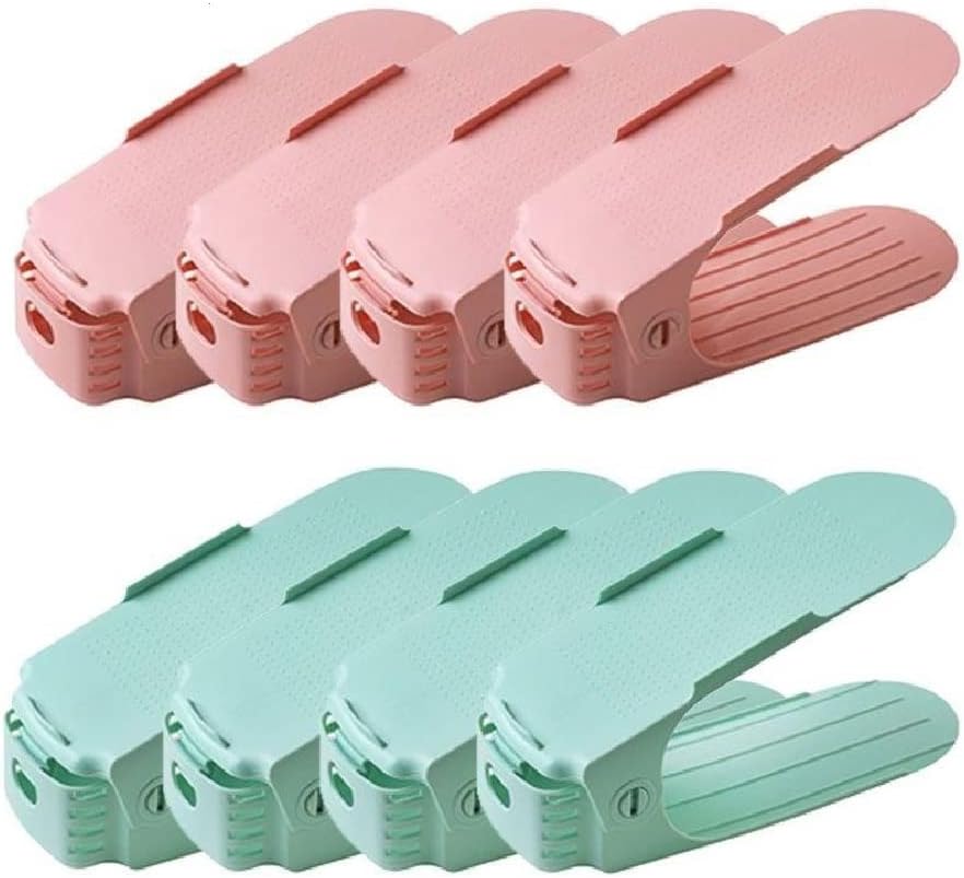 Shoe Holder,8pcs Storage Shoe Rack Bedroom Space-Saving Home Dormitory Artifact Storage Shoe Space Saving, Non-Slip (Color : E) (E)