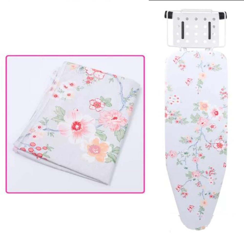 Funda de algodón for Tabla de Planchar de 30 x 91 cm, Resistente al Calor, con Almohadilla Ajustable. ,Fundas para Tablas de Planchar(Flowerb)