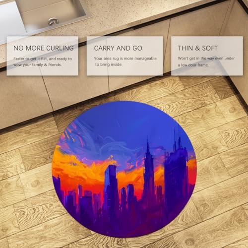 Tapis lavable bleu antidérapant résistant pour sol de chambre