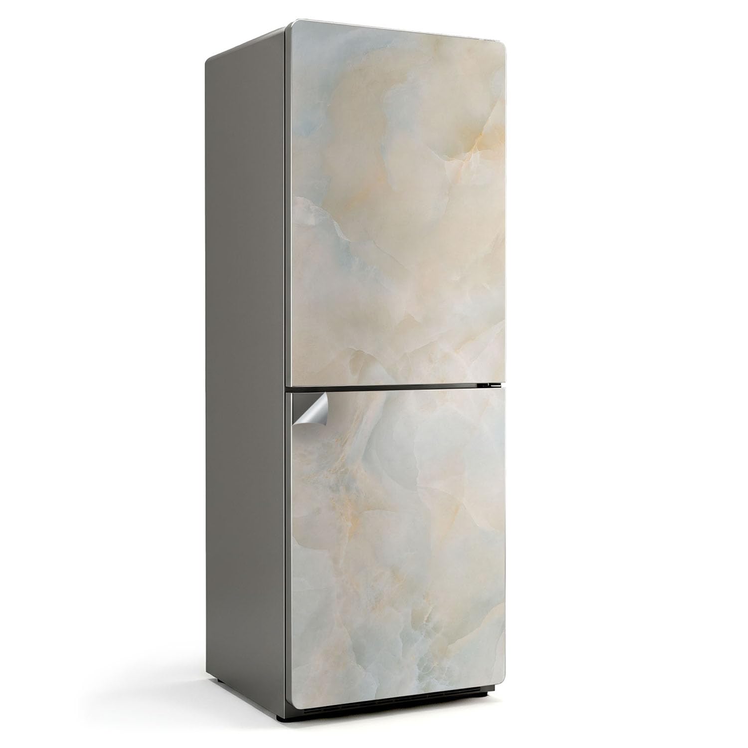 Sticker frigo 70x190 cm motif marbre abstrait pour relooker une cuisine