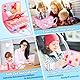 Esjay Busy Board Deutsch Montessori Spielzeug Kleinkinder Mädchen, Activity Board Book Motorikspielzeug, Geschenk Mädchen Geburtstag, Lernspielzeug Motorikbrett für Reise Auto Flugzeug, Deutsch Rosa