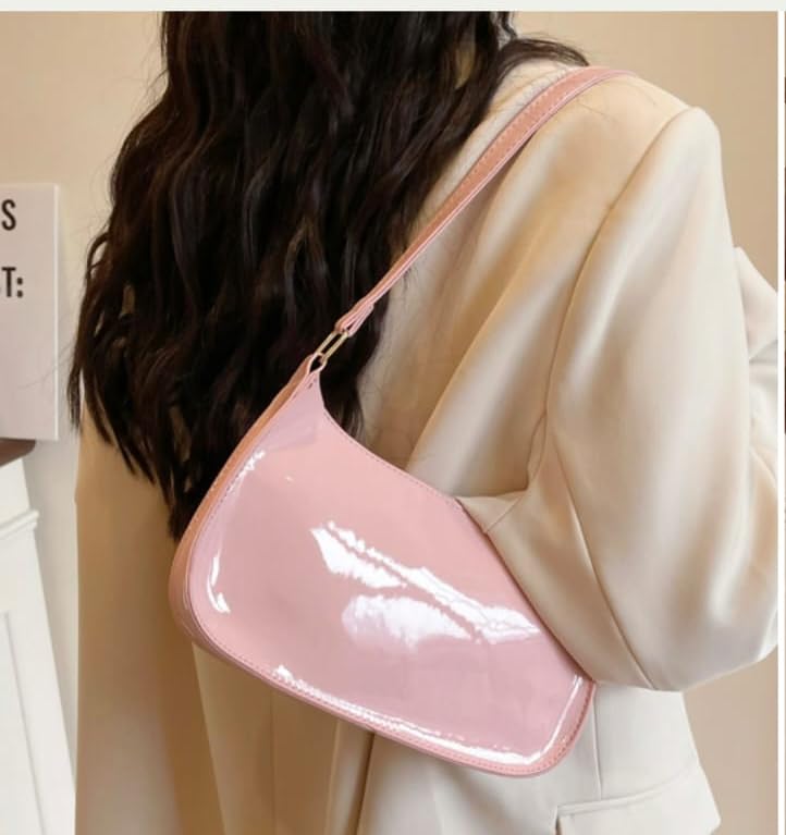 Image of Women's Patent Leather Shoulder Bag Glossy Sling Handbag for Casual & Party