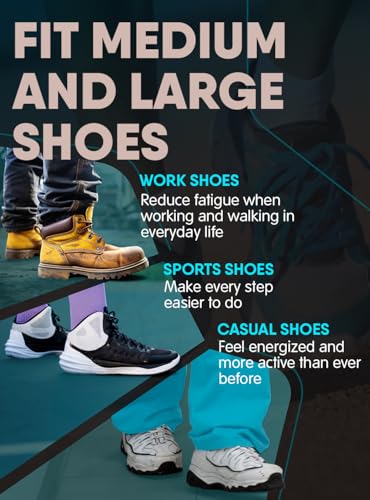 Image of CRUVHEAL Work Orthotic Insoles - Anti Fatigue Medium Arch Support Shoe Insert Men Women - Plantar Fasciitis Flat Feet - Relieve Foot Pain - Work Boot Insoles Standing All Day (Women)
