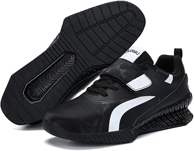 DAMANDO Mens Weightlifting Shoes, Lightweight Squat Deadlift Shoes Fashion Powerlifting Bodybuilding Fitness Shoes