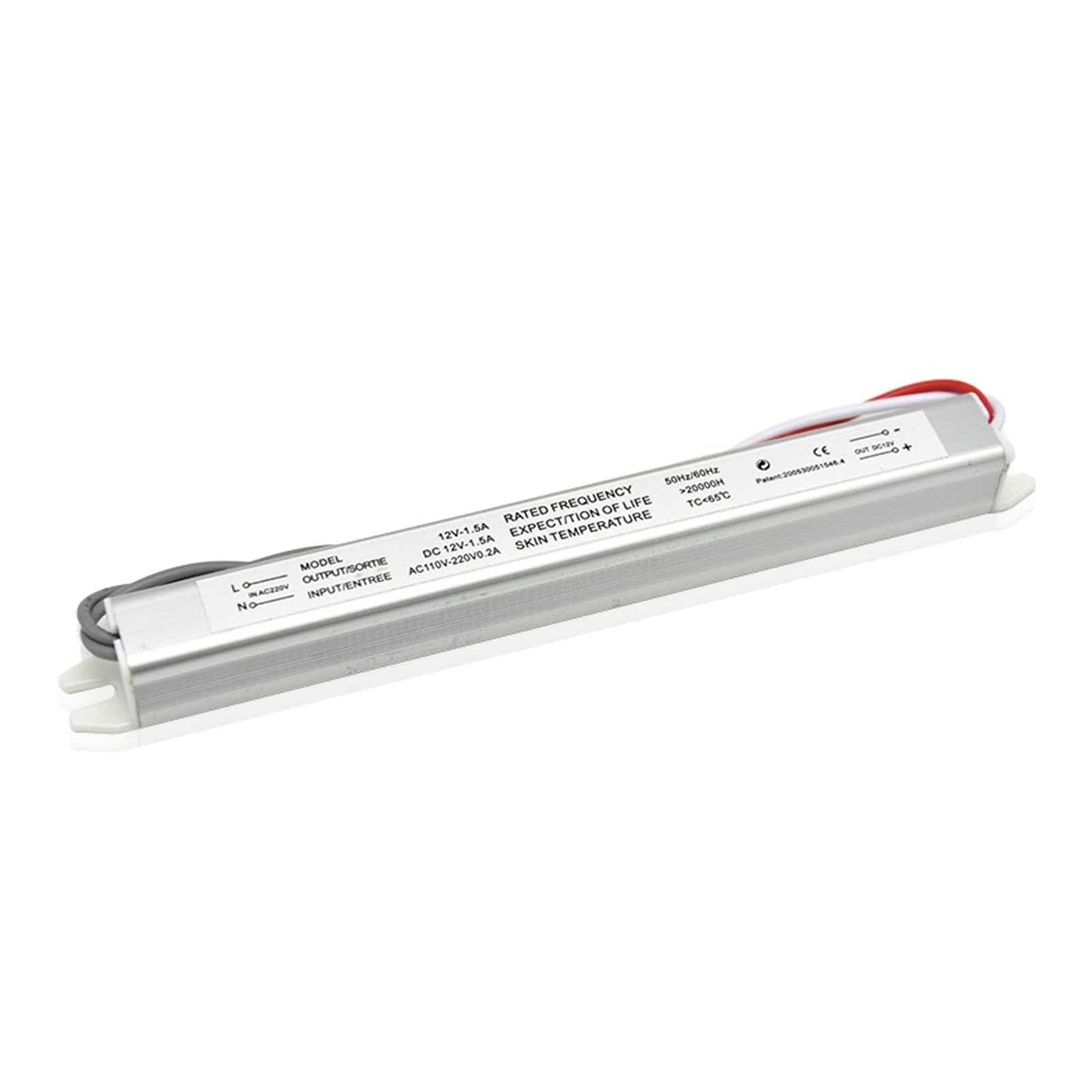1 Pz Alimentatore LED Ultra Sottile DC12V 18W 25W 36W 48W 60W Trasformatore di Illuminazione AC110-220V HA CONDOTTO LA Luce di Striscia Pubblicità Bordo Driver(12V 18W)