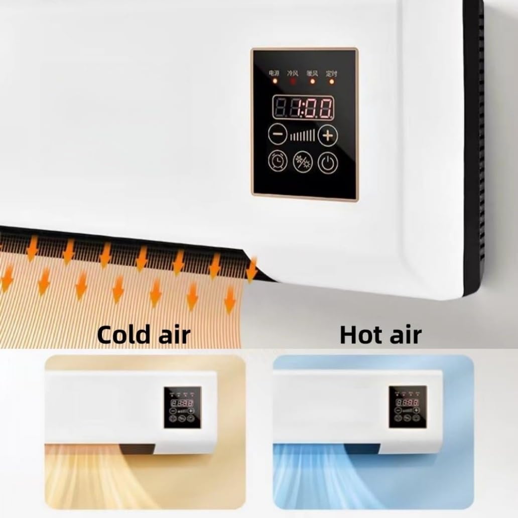 Aire acondicionado portátil Climafy, unidad de aire acondicionado de pared de 12000 Btu con temporizador, sistema dividido para oficina en casa, fácil instalación requerida, enfriamiento silencioso b