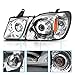 AmeriLite Chrome Projector Headlights Ultra Bright LED Halo For Lexus LX470 - Passenger and Driver Side