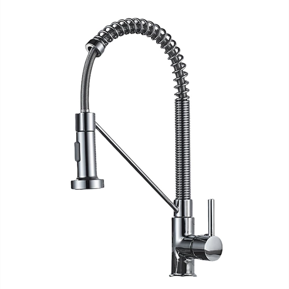 Robinet de cuisine à tirette rotatif à 360 degrés pour eau chaude et froide