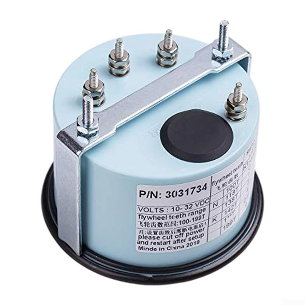 Tacómetro digital para motor diésel de 12 V y 24 V, medidor de RPM compatible con generador, herramienta de monitor precisa en tiempo real, carcasa robusta, fácil