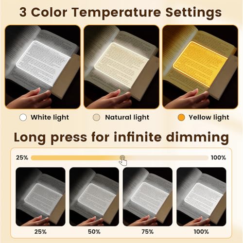 Lampe de lecture anti fatigue oculaire liseuse plate LED rechargeable
