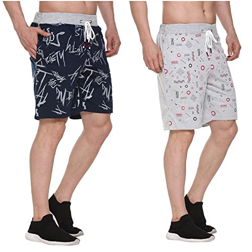 Image of Men's Cotton Sports Shorts with Zipper Pocket (Pack of 2)