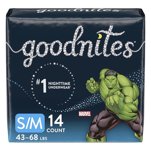 GoodNites Youth Youth Absorbent Underwear Small/Medium 43 to 68 lbs. 41313, 56 Ct