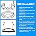 Ussuray 385310063 SE341549 Toilet Floor Flange Seal and Mounting Kit Replaces for Dometic Sealand Toilets 506+ / 510+ / 511H Models, RV Toilet Seal Kit for Motorhome and Trailer