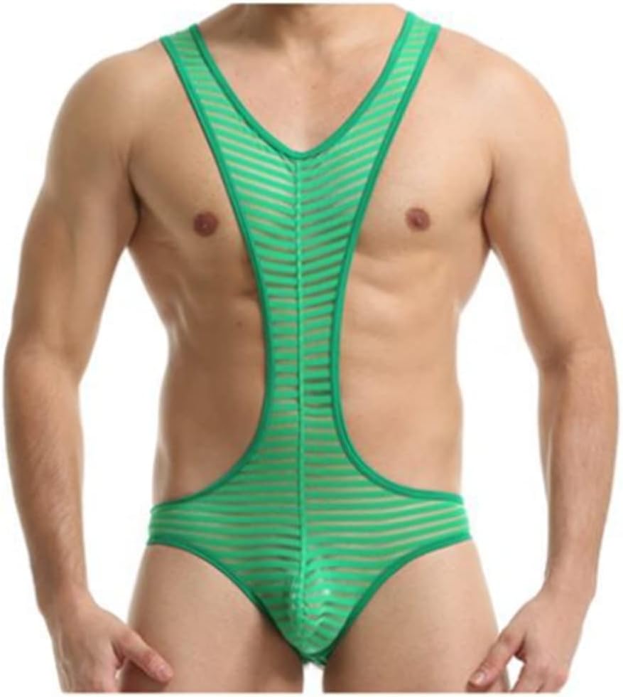 Gay Men's Suspender Jockstrap Bodywear One Piece Lingerie Bodysuit