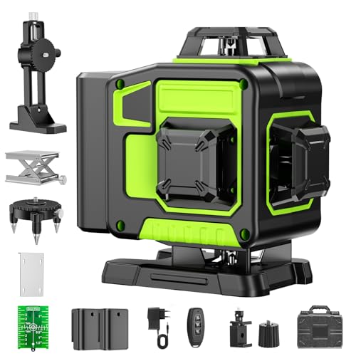 Niveau Laser Chantier Autonivelant 360° x 4, Lazer...