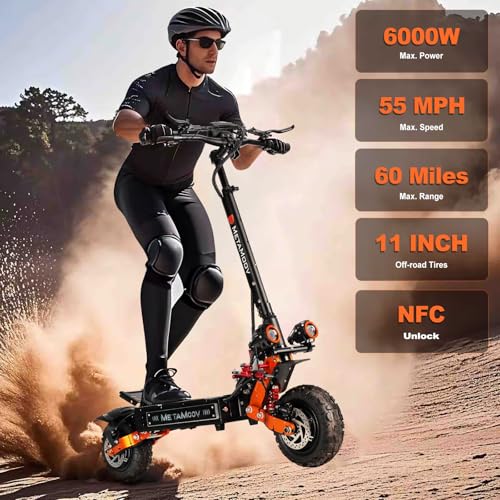 ZO01 Plus Electric Scooter Adults, 6000W Dual Motors Up to