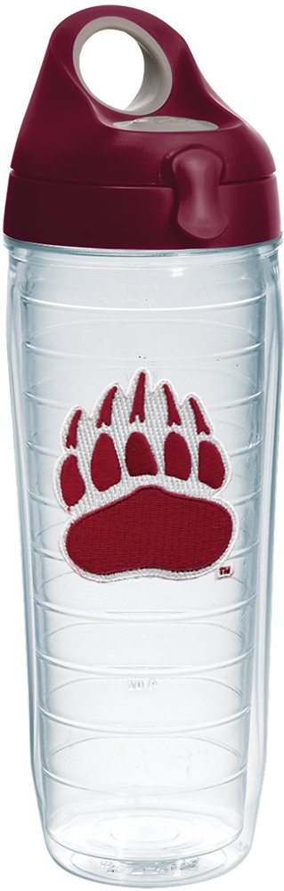 Tervis Montana Grizzlies Logo Insulated Tumbler with Emblem and Maroon Lid, 24oz Water Bottle, Clear