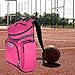 Vaveren Basketball Soccer Backpack Gym Bag Travel Bag with Separate Ball & Shoes Holder for Men Wear Resistant Material Large Capacity Softball Bag, Rose Red