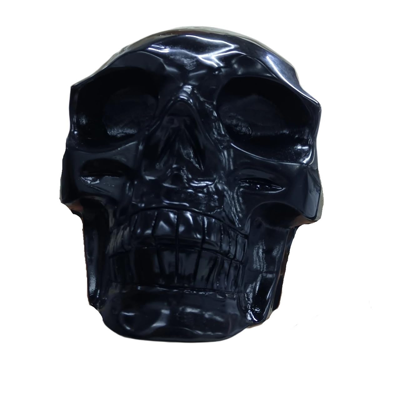 QWZTAEOZA 1pcs 500-600g Obsidian Skull, Quartz Crystal Ore Carved